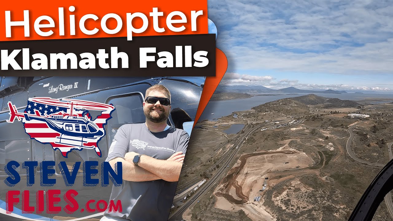 🚁 Helicopter Flying Over Beautiful Klamath Falls Oregon