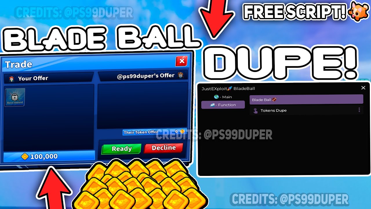 NEW OP DUPE SCRIPT ON BLADE BALL!🏉100% SAFE!🏉| UNPATHCHED