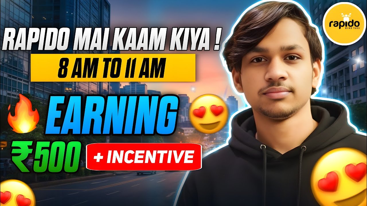 How Much Can You Earn with Rapido? 😳 | Rapido 3 Hours Earning Proof India