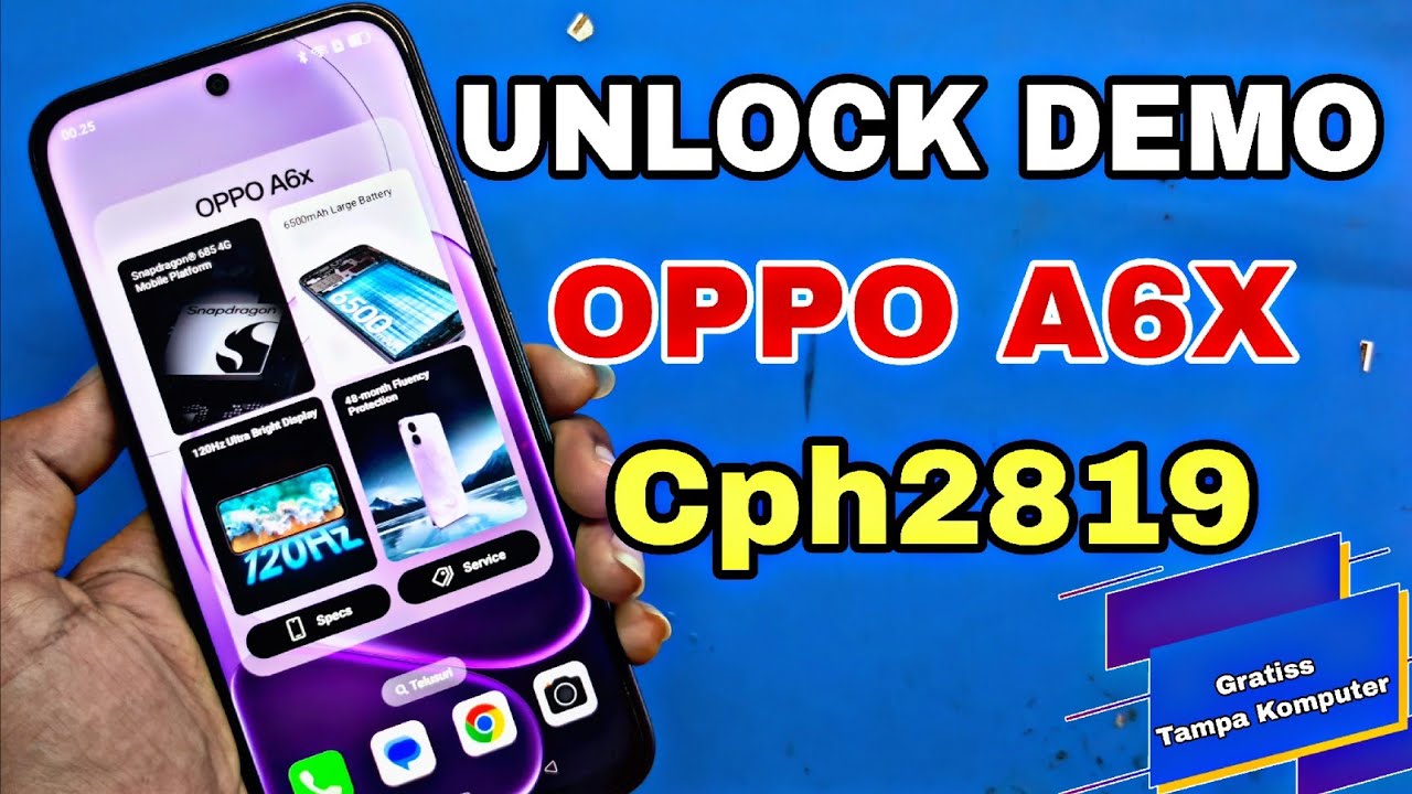 Unlock Demo Oppo A6x (Cph2819) Gratiss‼️Unlock Tampa Komputer 2026