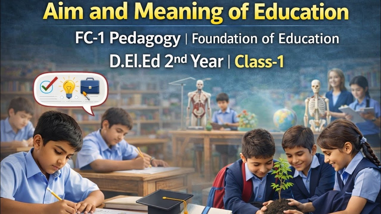 Aim and Meaning of Education | FC-1 Pedagogy | Foundation of Education | D.El.Ed 2nd Year#otet #ctet