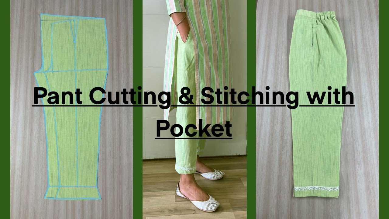 Pant Cutting and Stitching | Pocket Pant Cutting and Stitching | Trouser Cutting and Stitching