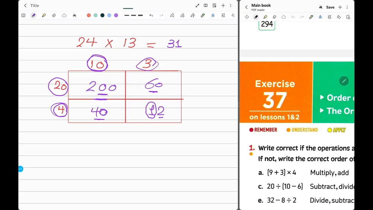 Order of operations primary 4 1st term 