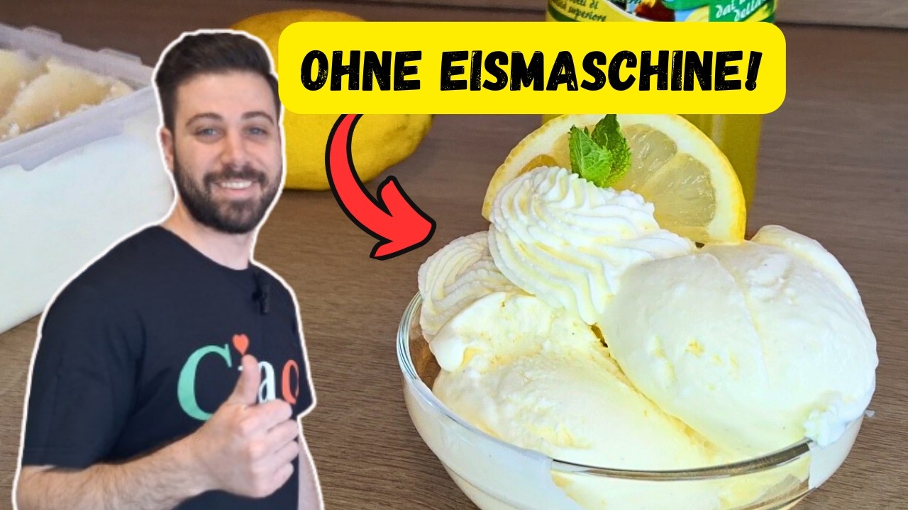 🍋🍦 LIMONCELLO EIS Rezept ohne Eismaschine – So einfach ist es!
