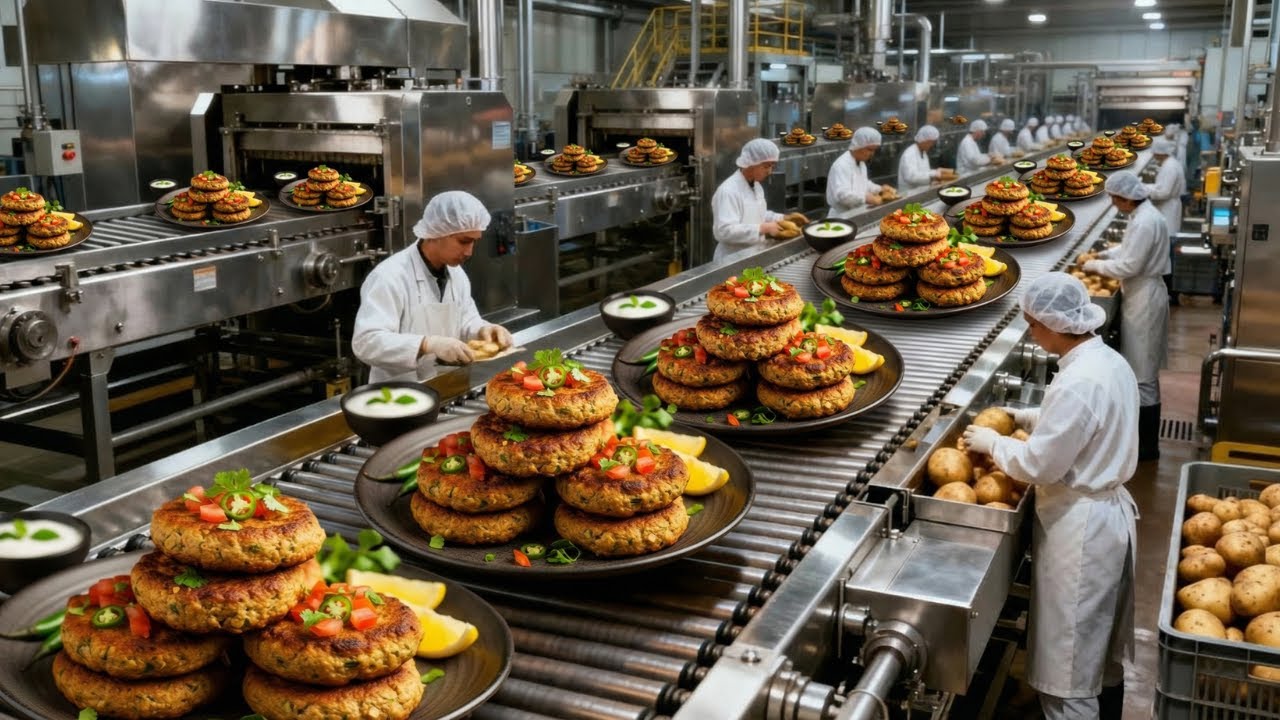 Inside the Afghani Chapli Kabab Factory | How Kababs Are Made in Giant Batches