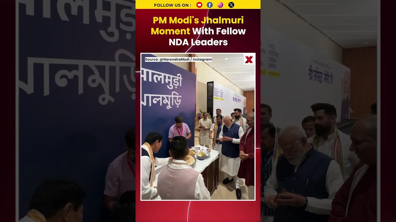 Suvendu Adhikari Serves Jhalmuri To PM Modi During NDA Meeting | NewsX