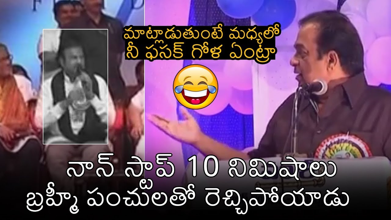 HILARIOUS FUN: Comedian Brahmanandam NON STOP Punch Dialogues On Mohan Babu | News Buzz