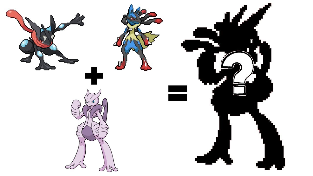Pokemon Fusion Sprite: Request #62: Mega Mewtwo X Mega Lucario Shiny Greninja