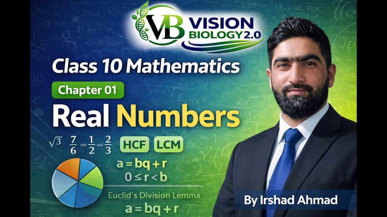 Class 10 Mathematics | Chapter 01 – Real NumbersBy Irshad Ahmad | Vision Biology