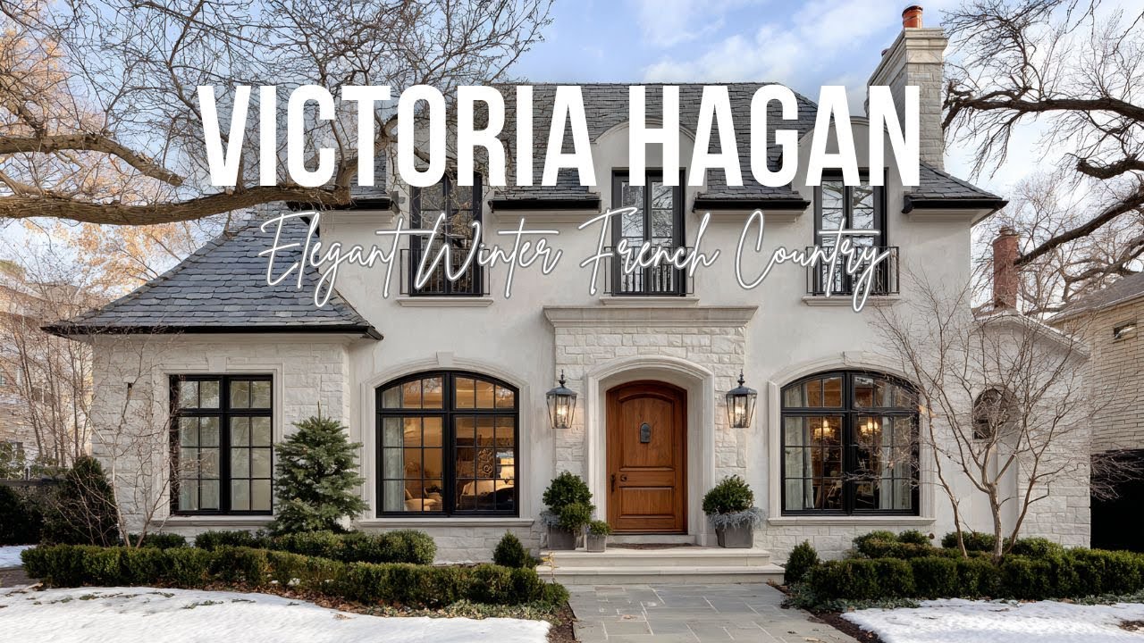 Elegant Winter French Country Style inspired by Victoria Hagan in soft cream and gentle gray