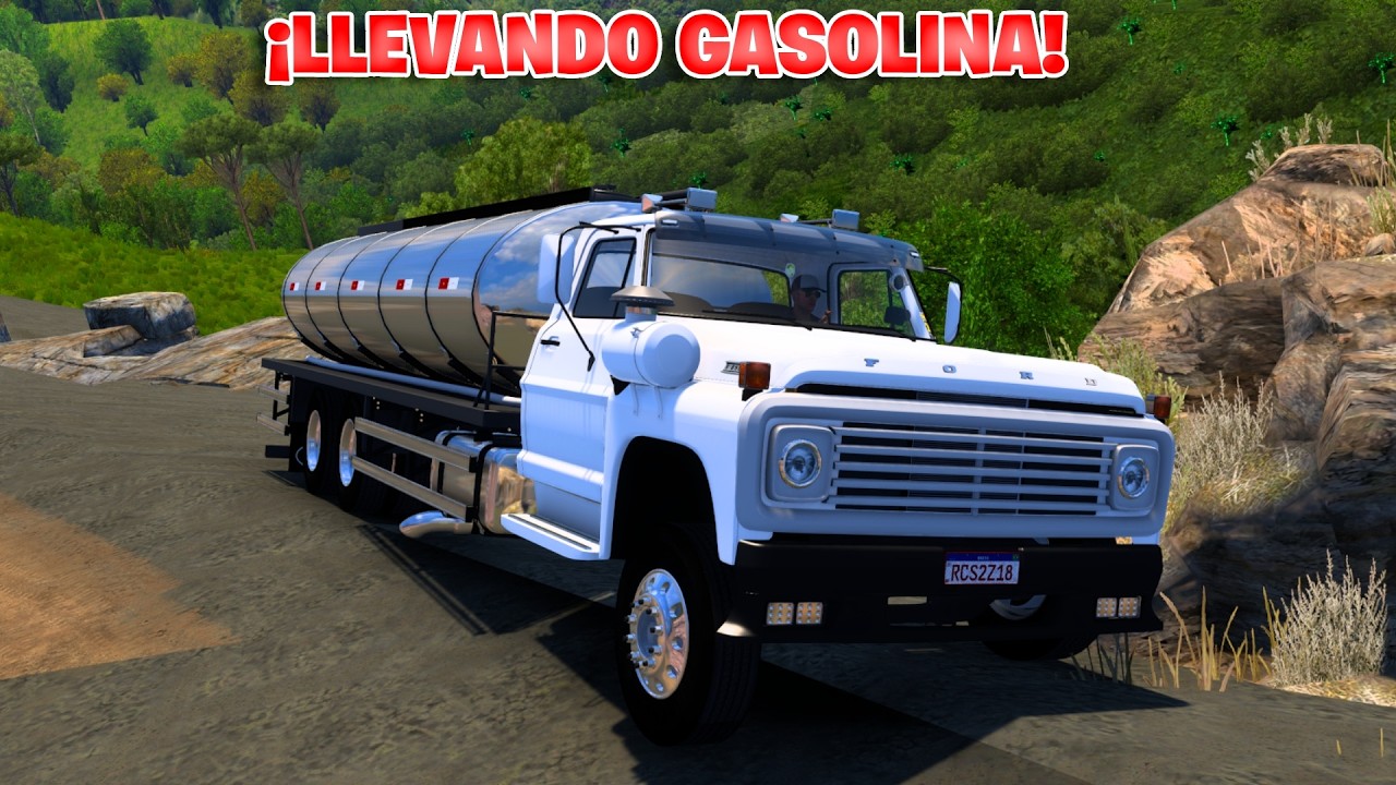 ¡Transportando GASOLINA POR TROCHAS MUY DIFICILES con una FORD F-8500! | American Truck Simulator
