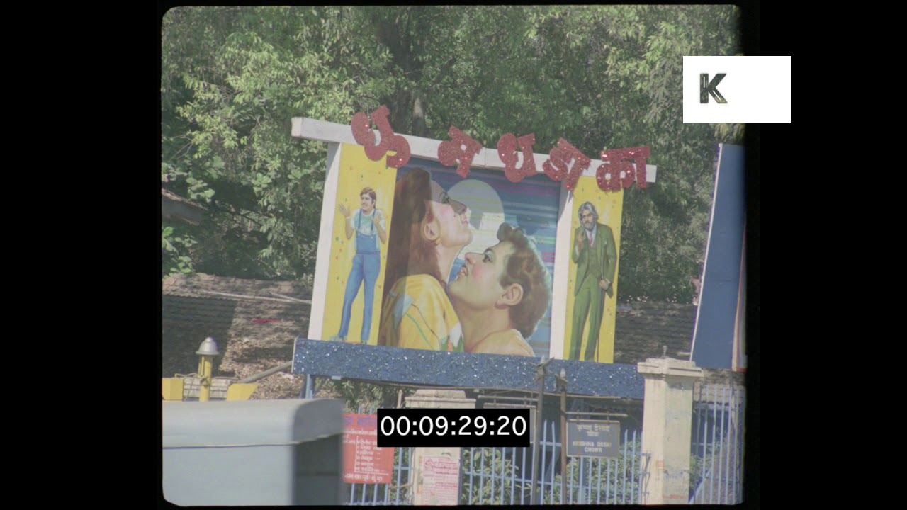 Drive Through Bombay, India in 1985, HD from 35mm