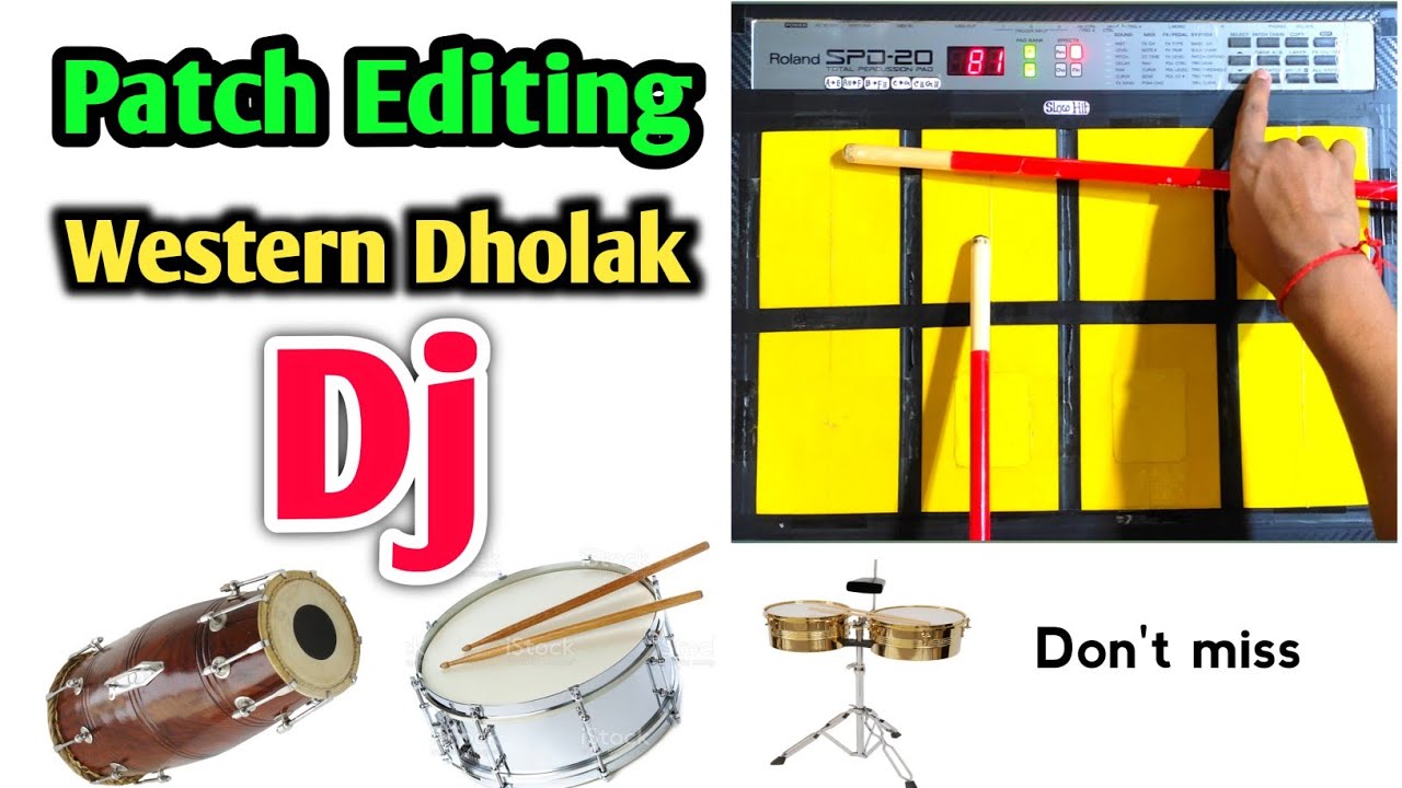 New Western Dholak Dj Patch Editing | Bass Guitar 🎸 Mix | #octapad music