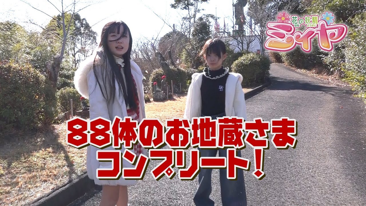 花の妖精たちは88体のお地蔵様を発見できました♪ お大師さまの足を撫で、福の神の像を撫で、百度詣りをし、鐘を鳴らし、福が満開の花の妖精たち♪ 皆さんにも、福がめぐりますように！