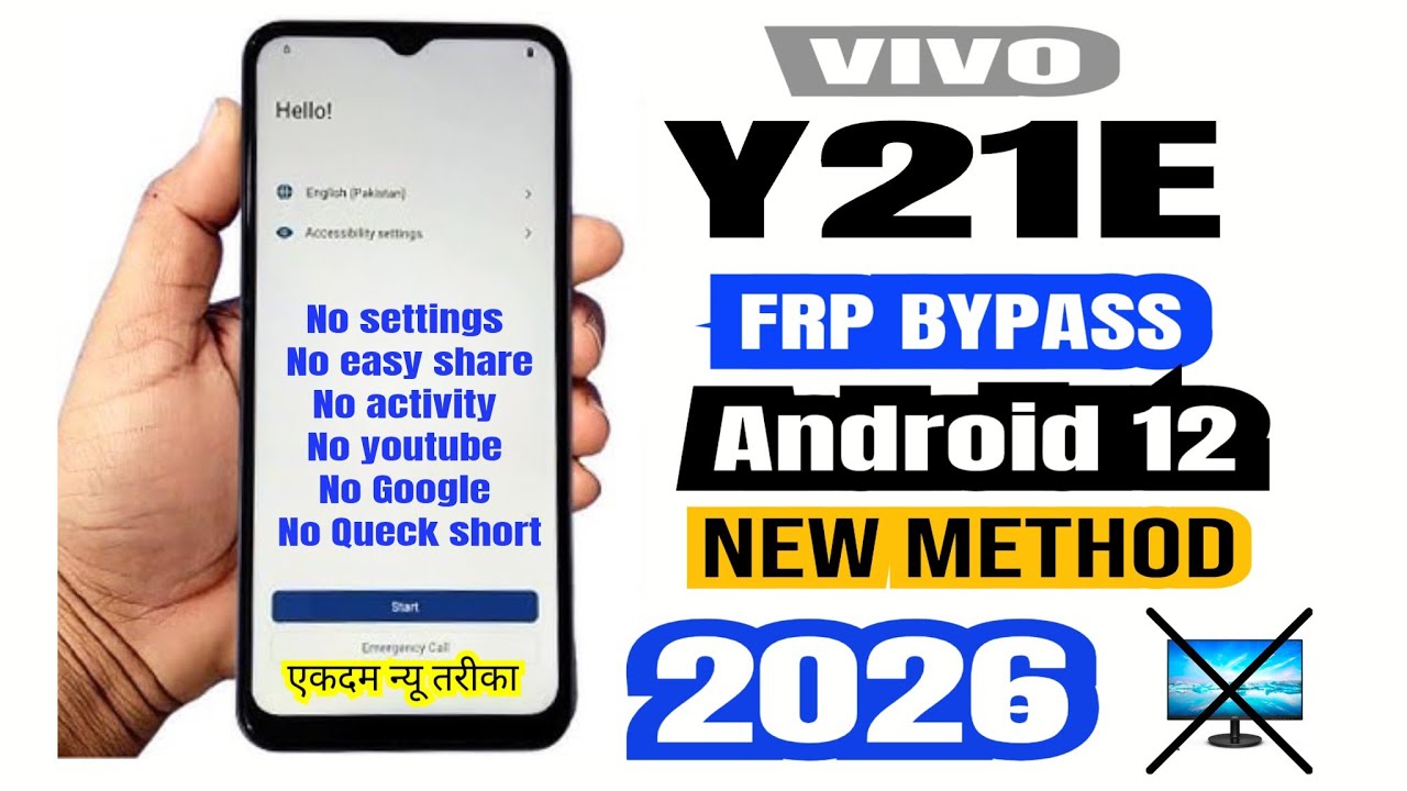 Vivo Y21E ( V2140) Frp Bypass // Without Pc Android 12 // No Easy Share ,No Activity launcher 