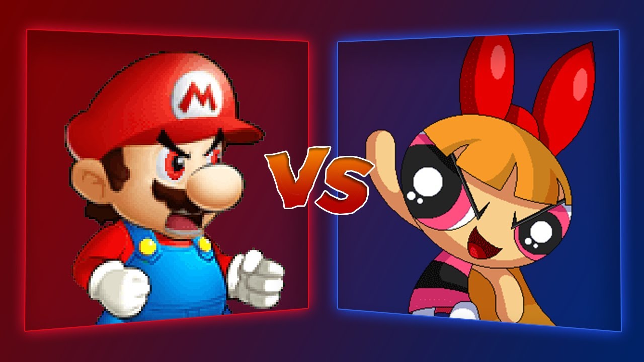 MUGEN Battle - Power Star Mario vs Blossom