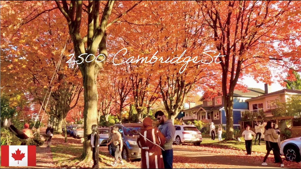 🇨🇦 Autumn Walk in Vancouver | Fiery Red Maple Streets & Golden Hour Serenity in East Vancouver【4K】