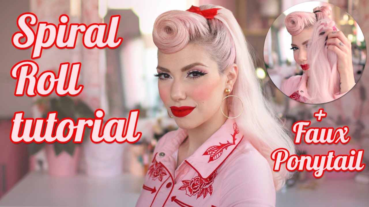 Spiral Roll Tutorial - Pin-Up Ponytail Hairstyle