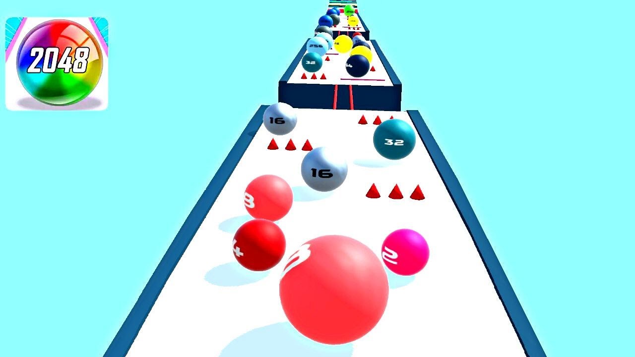 Rolling Ball Run 2048 Game ! All Levels Gameplay (1-7) android, ios
