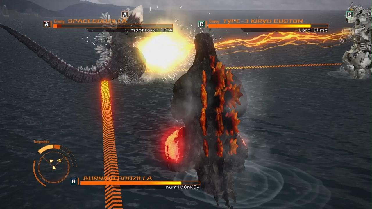 GODZILLA ps5 online battle: Burning Godzilla vs Space Godzilla vs Kiryu