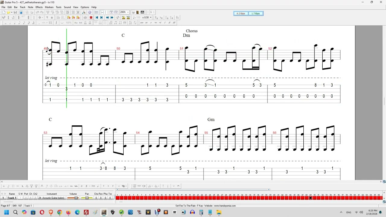 No.427 - GuitarTAB - Set Fire To The Rain - Adele - 吉他谱