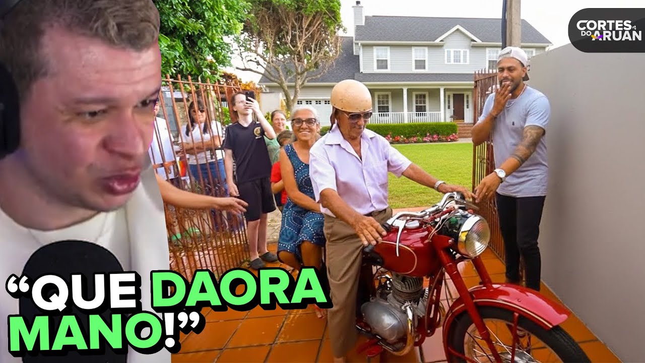 EMOCIONANTE! THIAGO REIS RESTAUROU UMA MOTO RARA DO SEU AVÔ! - Cortes do Aruan