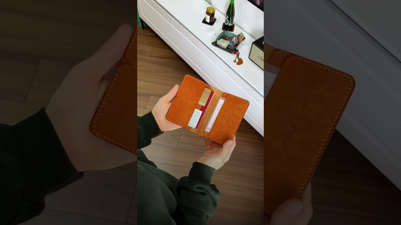 🧵leather docholder, classic italian leather, pueblo leather🪡