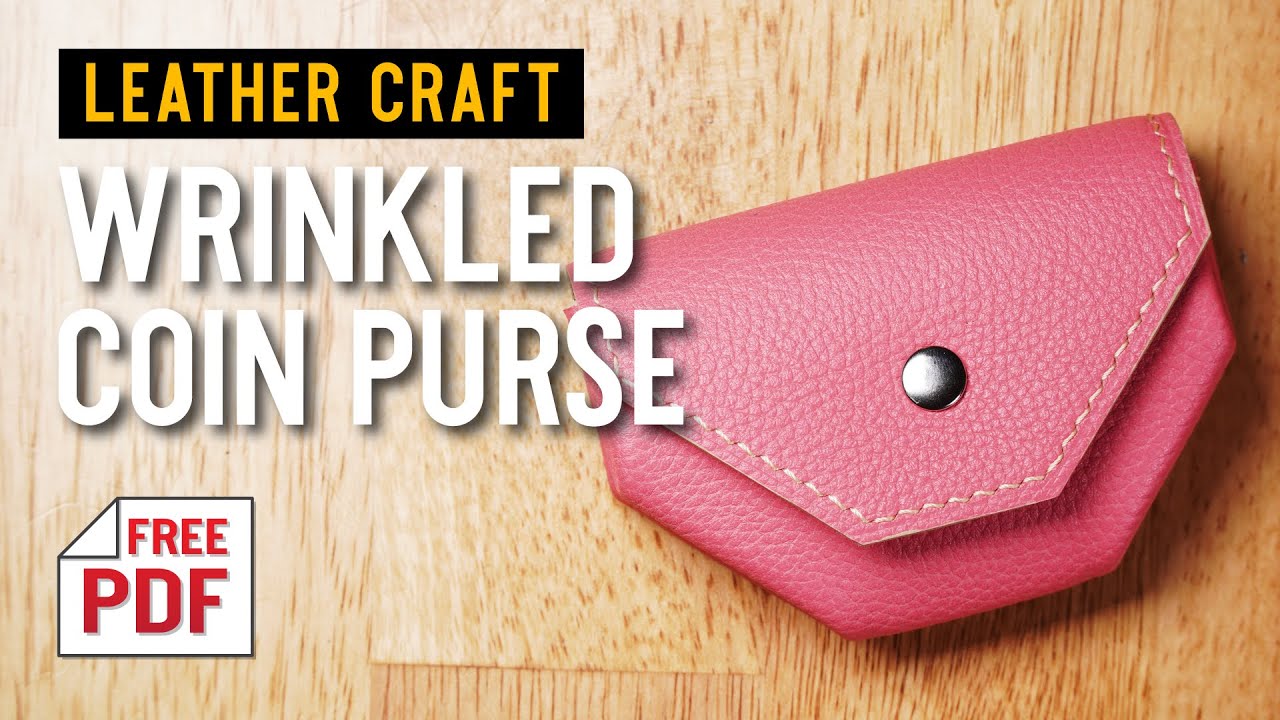 [가죽공예]주름동전지갑만들기+패턴 : [leather craft]making a wrinkled coin purse+ PDF pattern