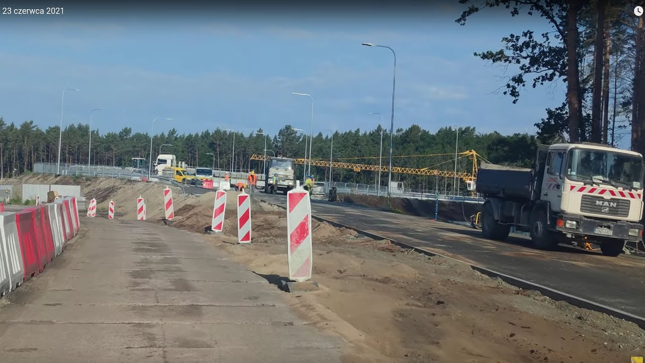 Przekop Mierzei Wiślanej. Przejazd DW 501 23 czerwca 2021