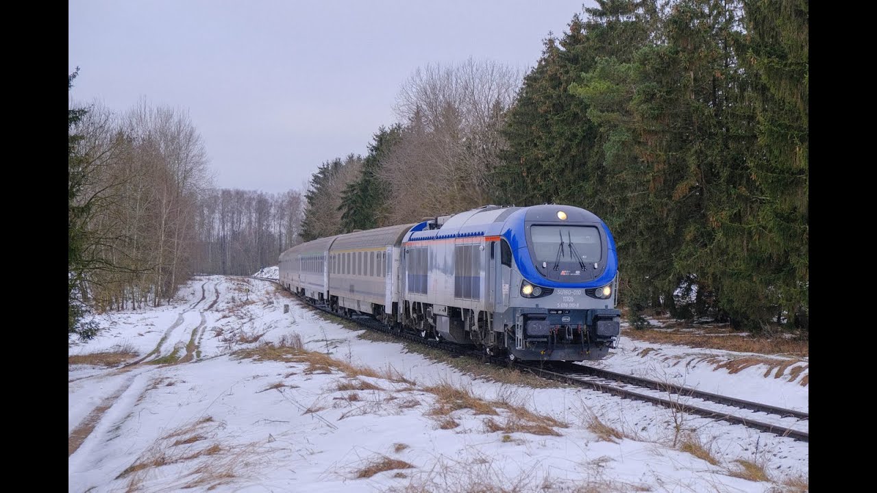 Тепловоз SU160-010 возле Литовской границы / Diesel locomotive SU160-010 near the Lithuanian border