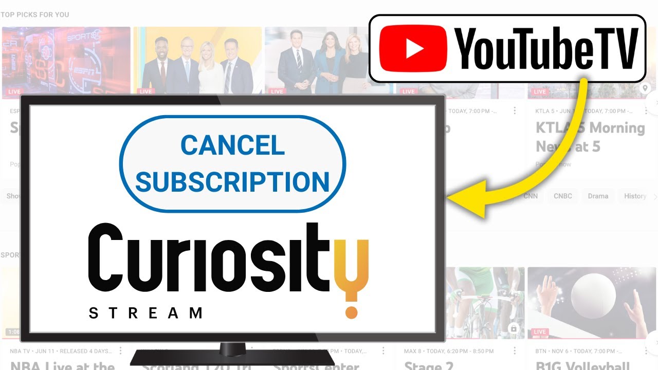 Как отменить подписку на CuriosityStream на YouTube TV | Отключите автоматическое продление Curio...