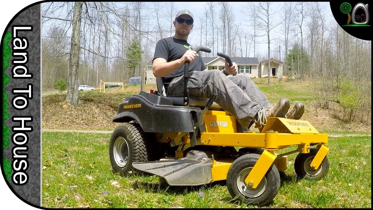 Hustler Raptor 2018 model Mowing on a Hill
