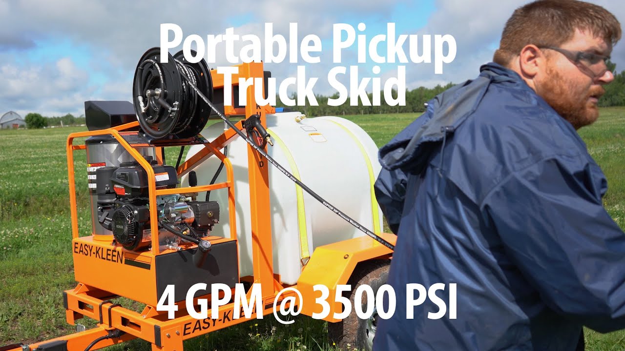 Heavy-Duty Cleaning Power for Farms & more - Portable Pickup Truck Skid Oil Fired - Easy-Kleen