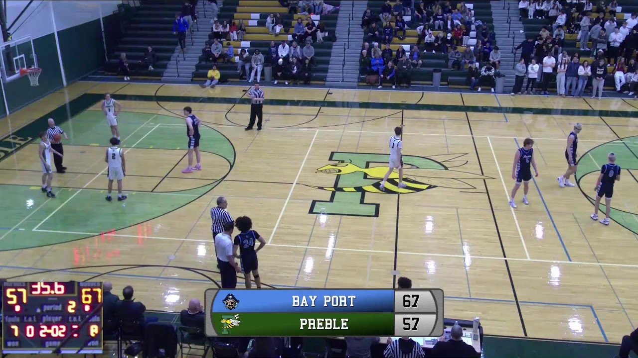 Boys Varsity Basketball Bay Port vs Preble