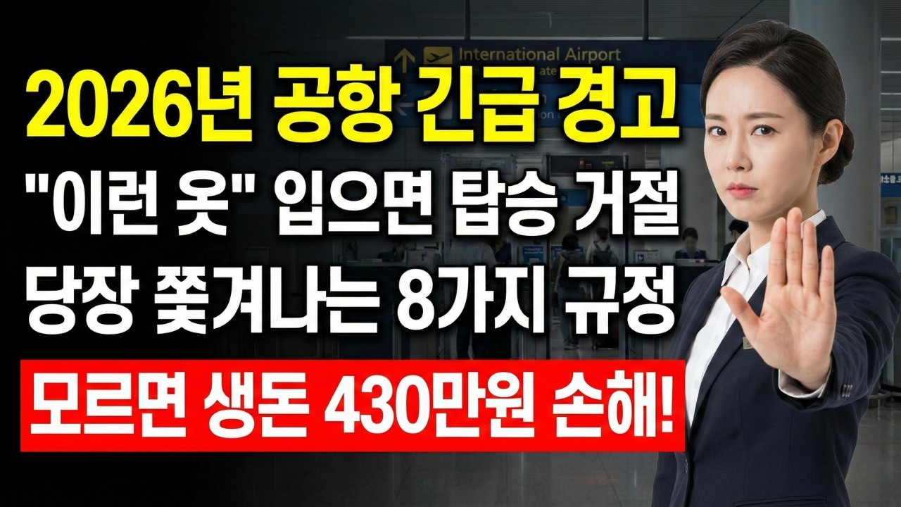 2026년 공항에서 당장 쫓겨날 수 있는 '8가지 규정' (모르면 생돈 430만 원 날립니다)