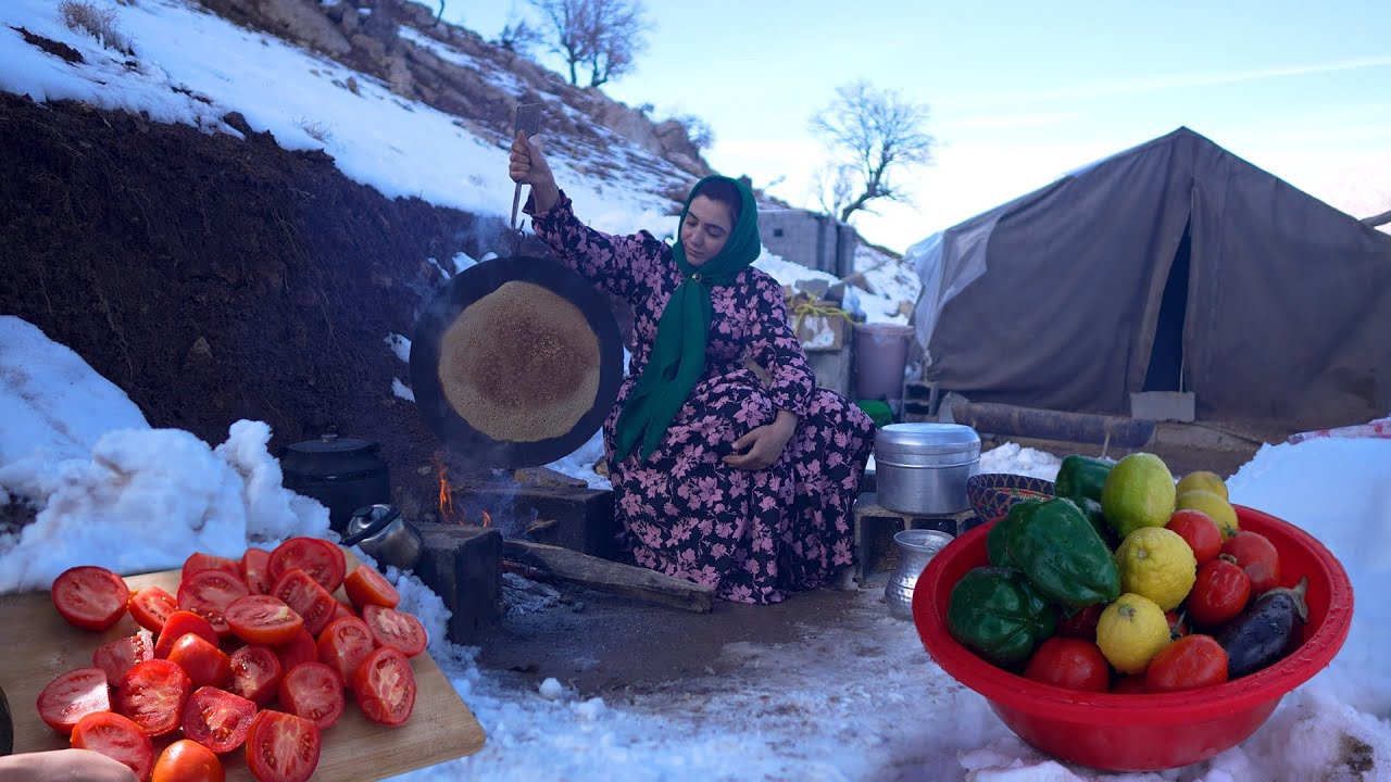 My Father's Camp: Making Goje Bademjan & Barkoo Bread in Winter