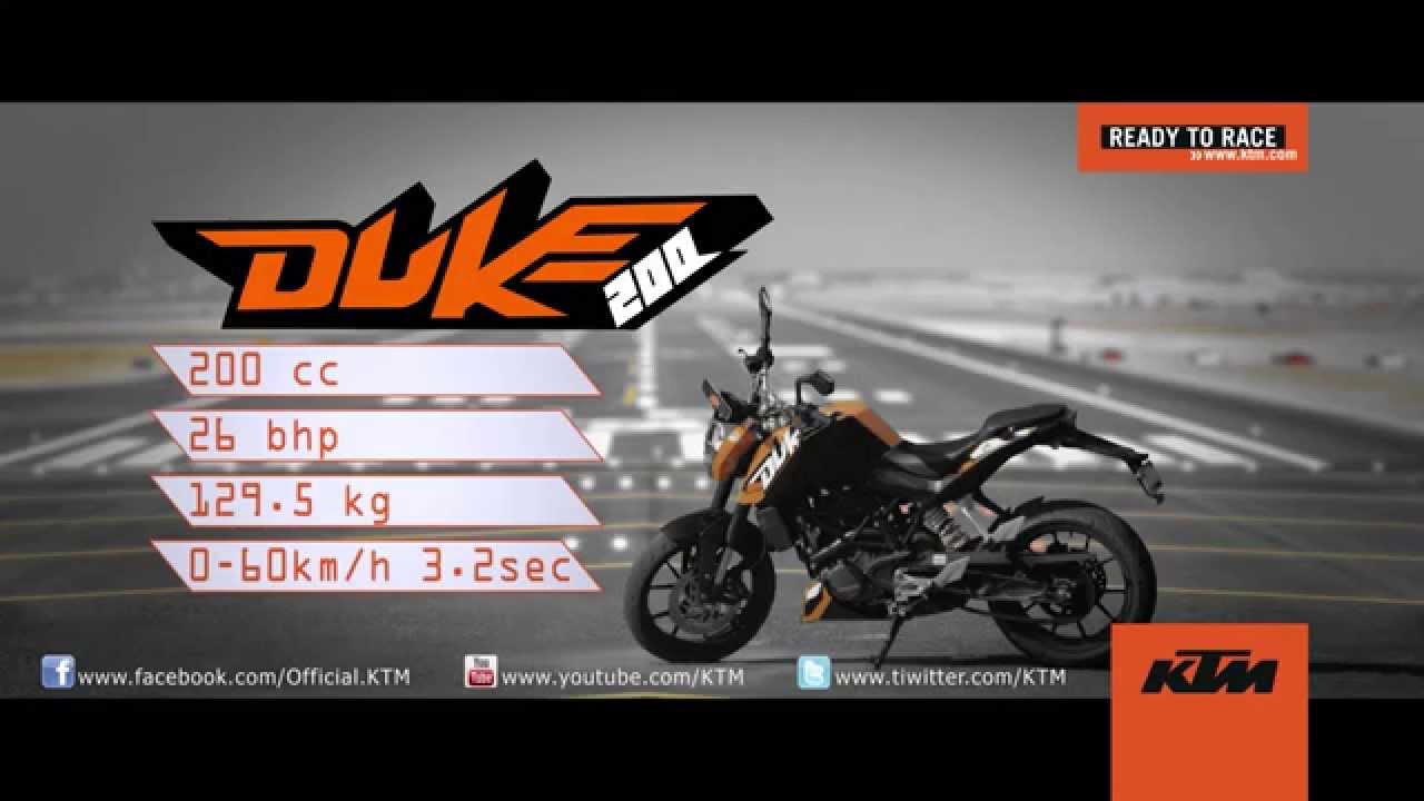 KTM Duke 200 advertisement