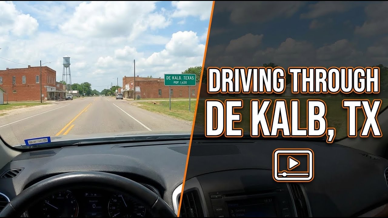 Driving through De Kalb, Texas