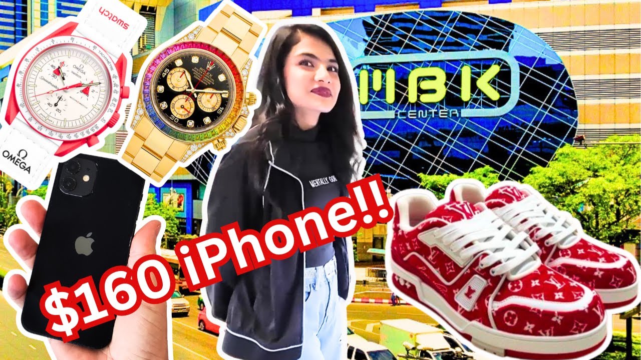 Раздача поддельных часов на рынке MBK Centre Bangkok! Поддельные часы Rolex, поддельный iPhone!