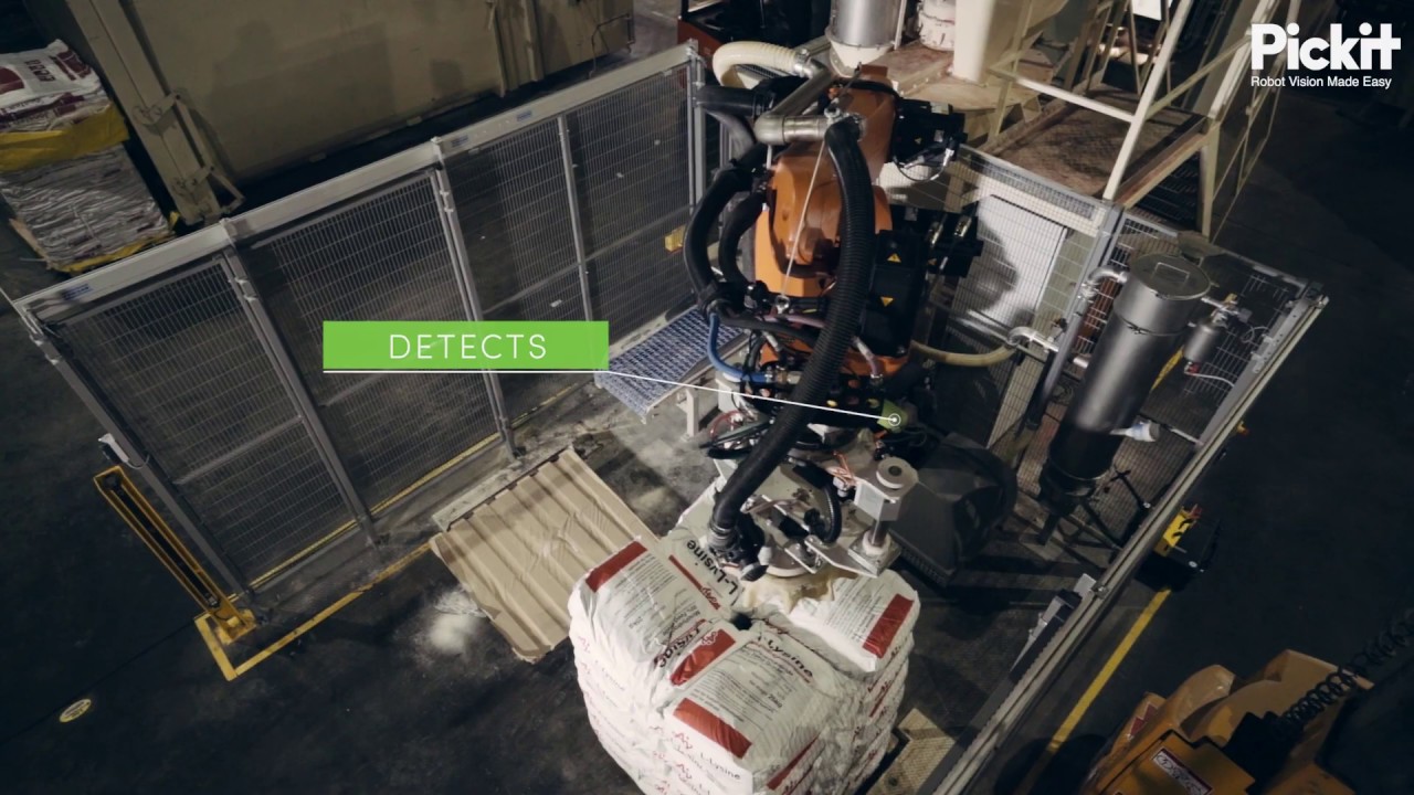 Depalletizing bags with Pickit 3D