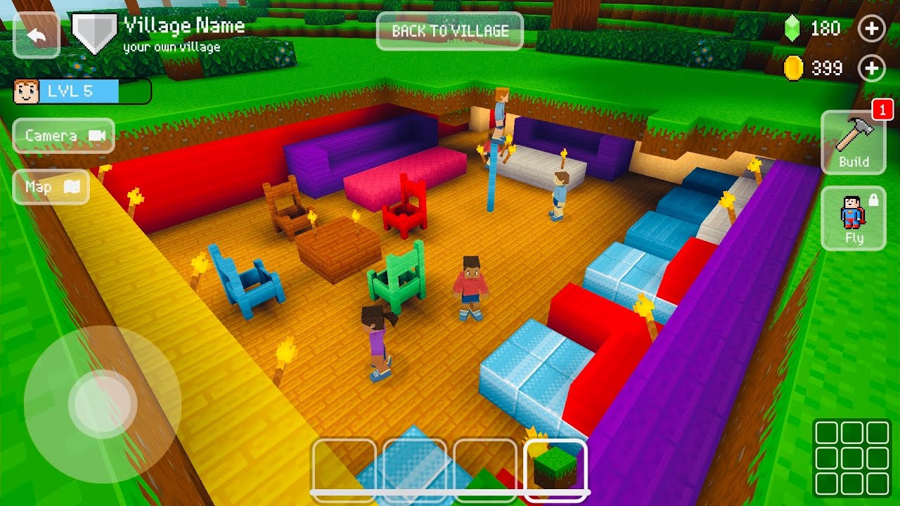 Secret Underground Sleeping Room in Block Craft 3D! 😴🌙🛏️