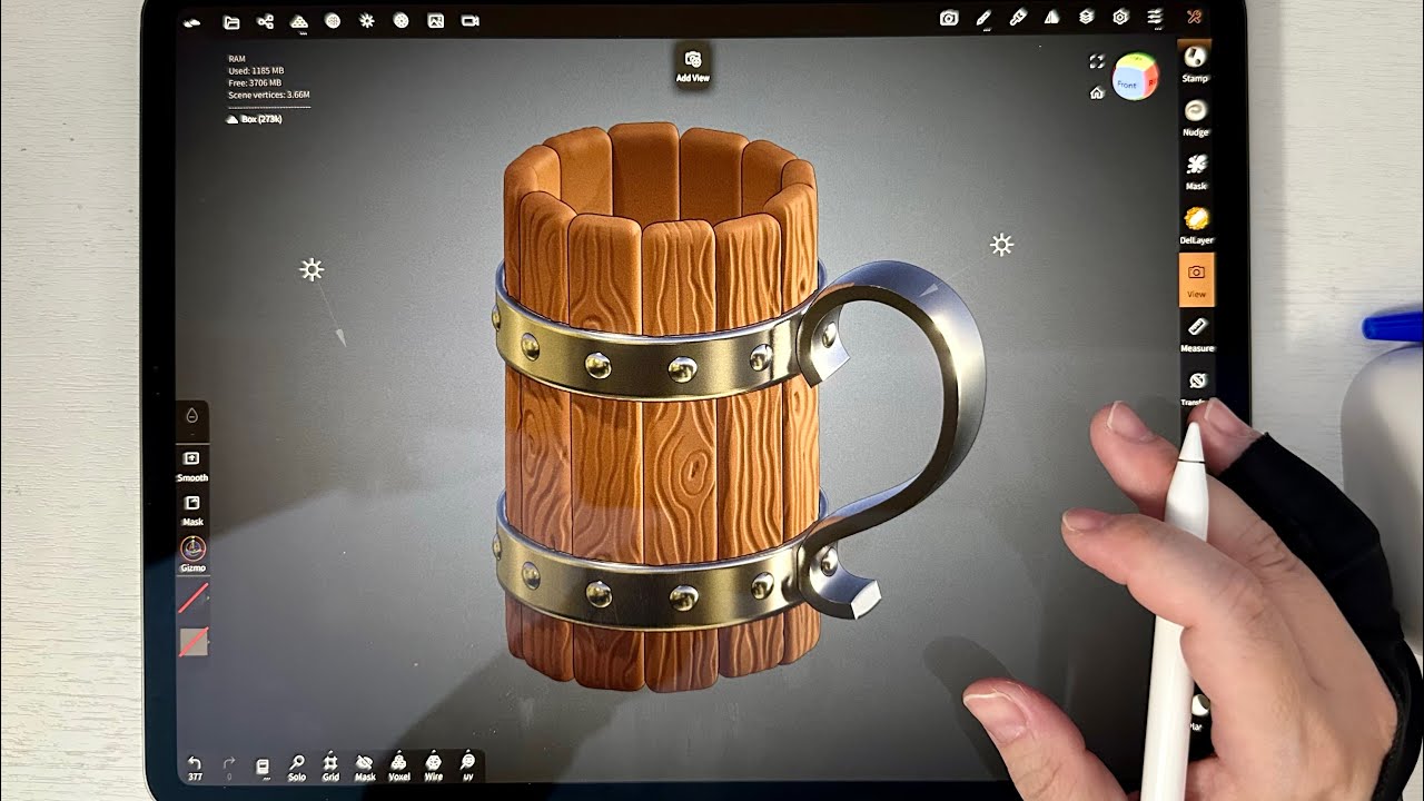 Medieval Beer Mug in Nomad Sculpt Real Time