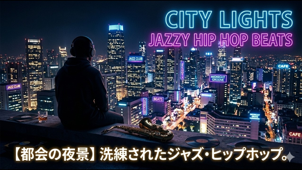 【作業用BGM】集中力を高めるジャズ・ヒップホップCity Lights: Sophisticated Jazzy Hip Hop Beats for Deep Focus & Urban Chill