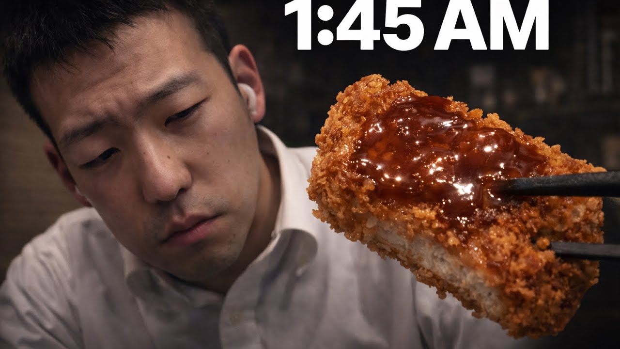 1:45 AM After Overtime — Late Night Tonkatsu in Tokyo | Salaryman