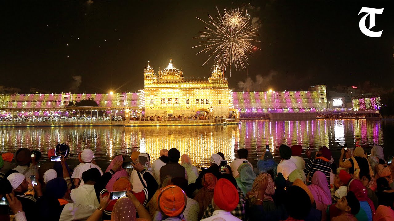 The Golden Temple illuminated on Diwali