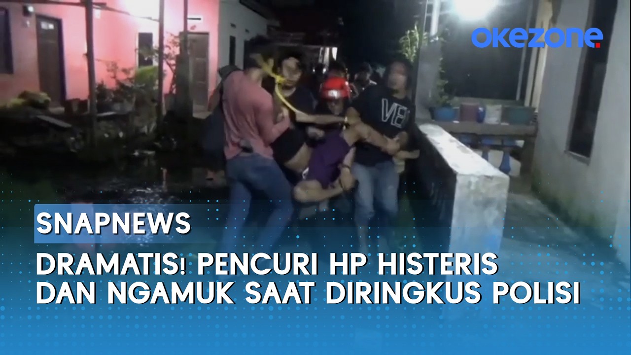 Dramatis! Pencuri HP Histeris dan Ngamuk Saat Diringkus Polisi | Snapnews