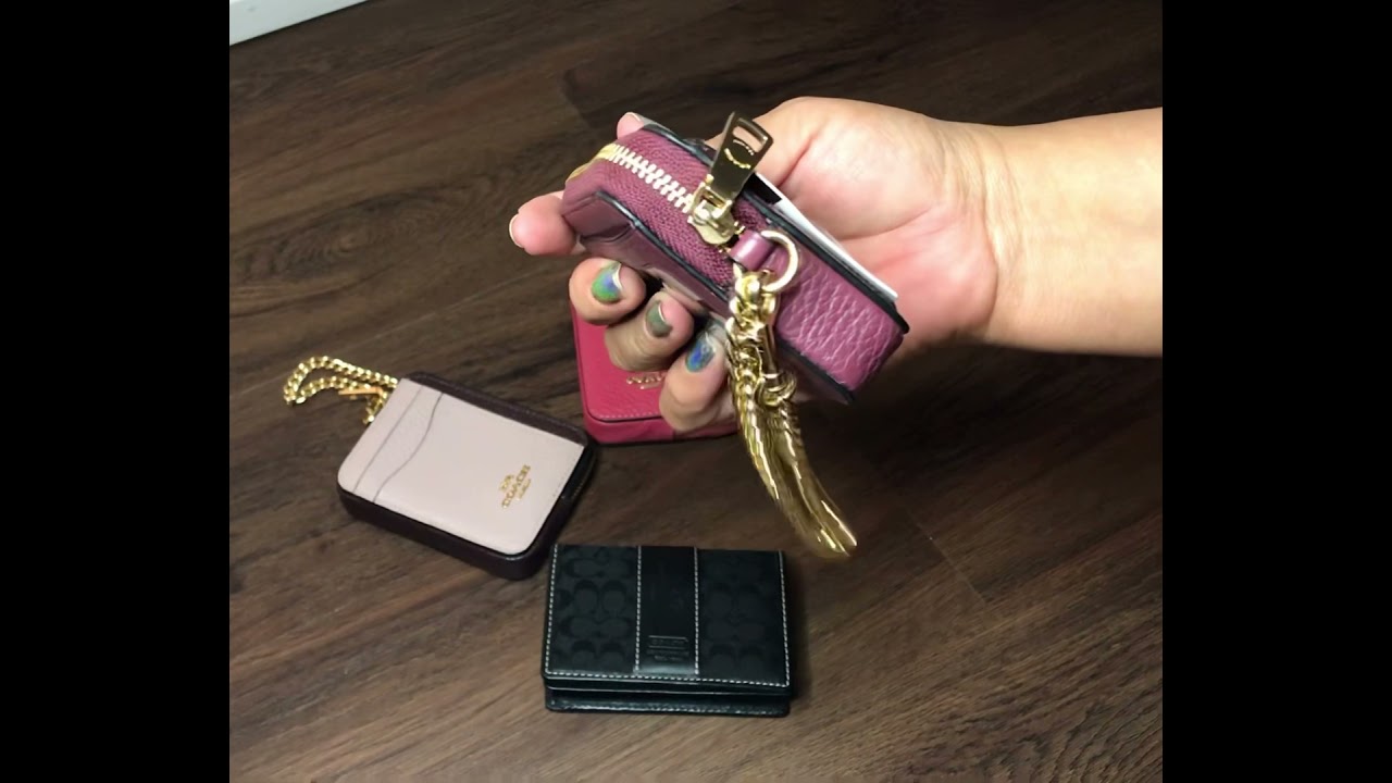 Coach Zip Card Case | What fits |. Comparison to Business Card Holder