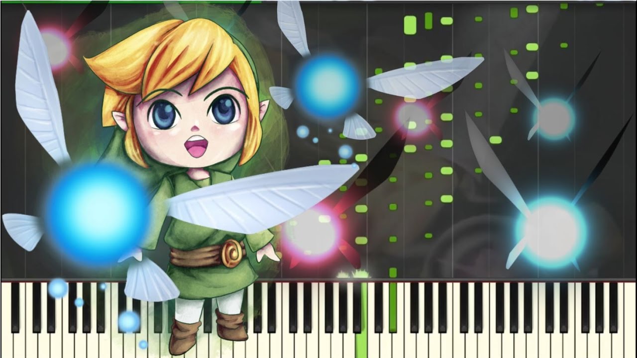 Zelda - Fairy's Fountain Nostalgic Piano [Piano Tutorial] (Synthesia) // Kyle Landry + MIDI