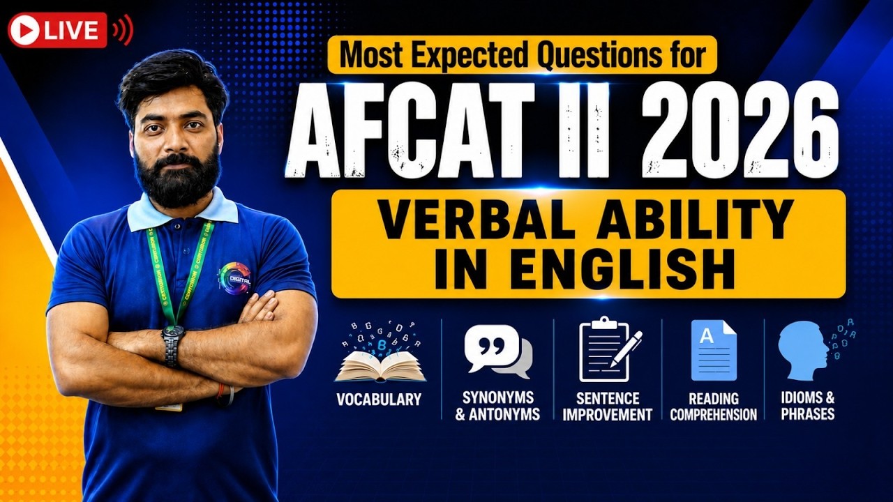 AFCAT 2 2026 Verbal Ability Most Expected Questions | English Important MCQs | #afcat2026