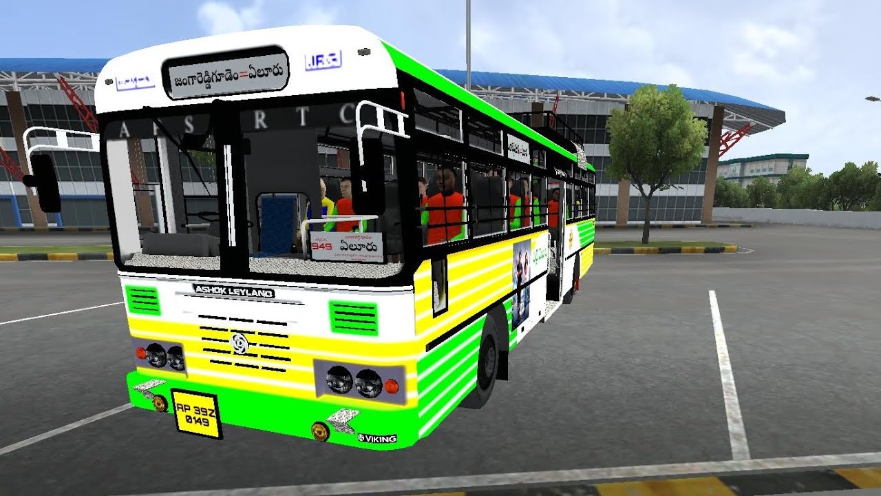 జంగారెడ్డిగూడెం To ఏలూరు | Palle velugu Bus Mod | Bus simulator Indonesia | Realistic Mobile Game |